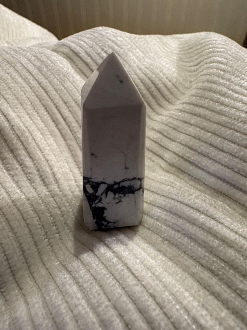 Howlite crystal tower